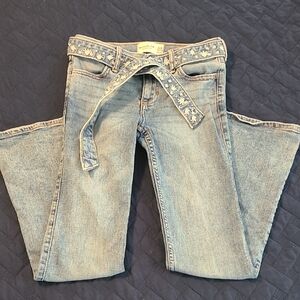 Abercrombie Kids Girls Low Rise Bootcut Jeans, Size 9/10